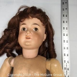 Hauser Co. Germany Doll with Glass Eyes, Jointed Limbs