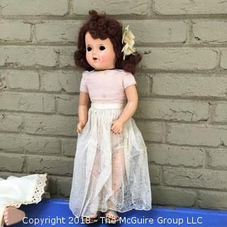 Vintage Doll (Estrella?) With Glass Eyes Fallen Inside Head