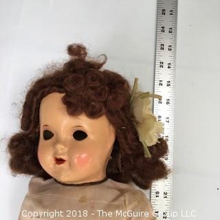 Vintage Doll (Estrella?) With Glass Eyes Fallen Inside Head