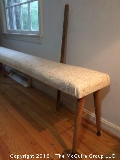 72-Inch Long Bench with New Upholstery