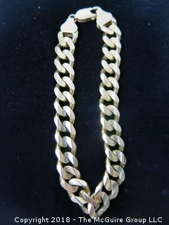 Curb/Cuban Link 14k Gold Bracelet; 9" long; 44g {Description altered 11-7-2018 at 12:29pm} 