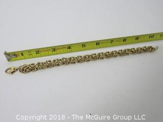 Byzantine 14k gold bracelet; 10" length; 87 grams {Description altered 11-7-2018 at 12:29pm} 