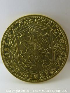 1923 Gold Coin from Czeckoslovakia