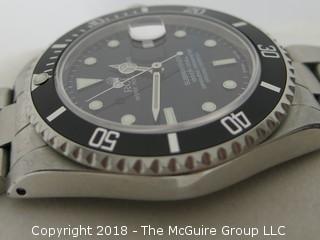 1980 ROLEX Oyster Perpetual Date "Submariner" 1000 ft. Chronometer with Stainless Band; Black Dial; Case Registration #16800 (Description altered 11-7-2018 at 11:10am ET)  SERIAL # 8269127