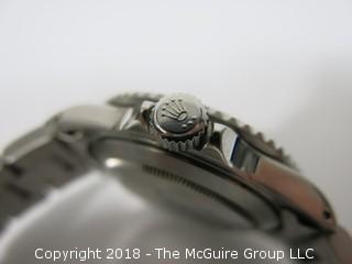 1980 ROLEX Oyster Perpetual Date "Submariner" 1000 ft. Chronometer with Stainless Band; Black Dial; Case Registration #16800 (Description altered 11-7-2018 at 11:10am ET)  SERIAL # 8269127