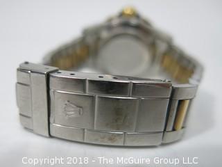 1980 ROLEX Oyster Perpetual Date "Submariner" 1000 ft. Chronometer with Steel/18k Gold Two-Toned Band; Black Dial; Case #16800; (Note: most cases for this watch were made using Case ##16803); {Description Altered: 11-7-2018 at 11:15am ET} SERIAL # 6458717