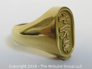 Men's 14K Yellow Gold Ring; 14g