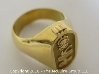 Men's 14K Yellow Gold Ring; 14g