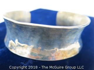 Men's Hammered Sterling Cuff Bracelet; total weight 84g 