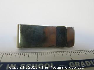 Sterling Money Clip with Turquoise; total weight 22g 