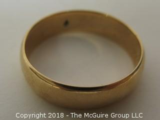 Men's 14K Gold Band; total weight 6g