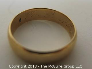 Men's 14K Gold Band; total weight 6g