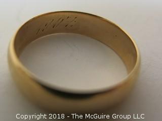 Men's 14K Gold Band; total weight 6g