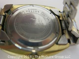 Vintage Seiko Men's Gold Toned Watch w/ Two-Toned Band