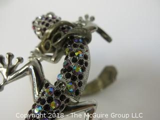 "Lizard, Bracelet and Ring"; unusual and intended to be worn as one; (note: clasp needs repair) 