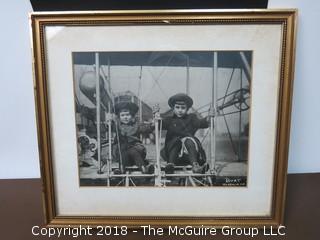 Vintage Framed Photo of Children at Amusement Park; by Joseph Burt Sr., Mineola, NY; image size 7 1/2 x 9 1/2" 