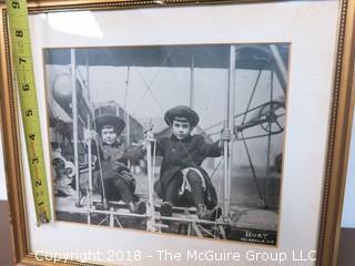 Vintage Framed Photo of Children at Amusement Park; by Joseph Burt Sr., Mineola, NY; image size 7 1/2 x 9 1/2" 