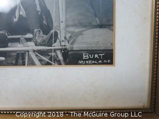 Vintage Framed Photo of Children at Amusement Park; by Joseph Burt Sr., Mineola, NY; image size 7 1/2 x 9 1/2" 