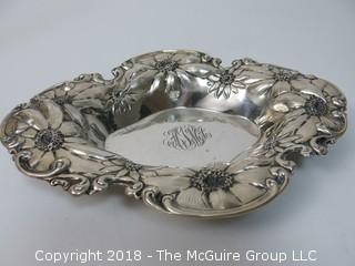 Sterling Repousse Serving Bowl; numbered; total weight 282g