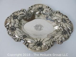 Sterling Repousse Serving Bowl; numbered; total weight 282g