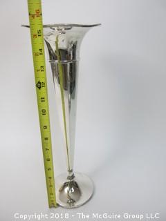 Large Sterling Vase; weighted; 15 1/2" tall; total weight 460g