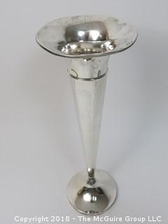 Large Sterling Vase; weighted; 15 1/2" tall; total weight 460g