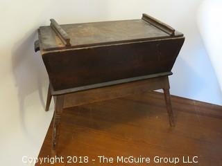 Antique Dough Box with Base;  19"W x 30"L x 27"T