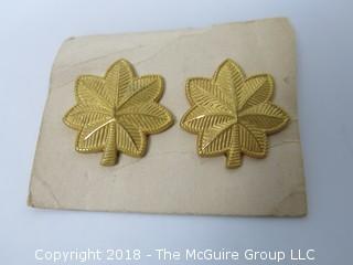 Set of U.S. Military Oak Leaf Lapel Pins 