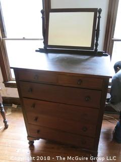 Cowan Mahogany Tall Dresser; 2 drawer over 4 drawer; 24 x 40 x 50"T  