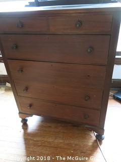 Cowan Mahogany Tall Dresser; 2 drawer over 4 drawer; 24 x 40 x 50"T  