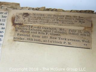 1870's Personal Letters, Poems and Newspaper Clippings Bound (Note: Description altered 01.01.18 @ 4:18pm ET)