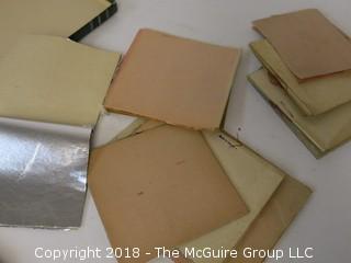 Approximately (38) 5 3/4  x 5 3/4" sheets (Made in Germany) of yellow gold leaf and (400) 5 3/8 x 5 3/8" sheets of silver leaf (Note: Description updated 01.01.2019 at 3:51pm ET)