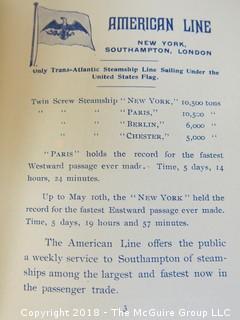 1893 American Steamship Line Schedule Book: New York, Southampton, London 