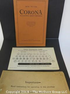 Vintage Corona Typewriter Ephemera