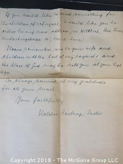 Ephemera including German letter