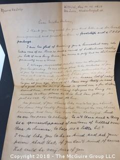 Ephemera including German letter