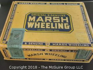 Vintage Marsh Wheeling Cigar Box 