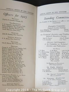 1923 American Society of Civil Engineers 