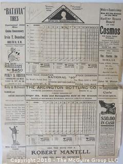 Vintage Baseball Scorecard