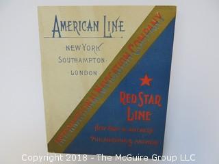 1893 American Red Star Line Schedule Book 