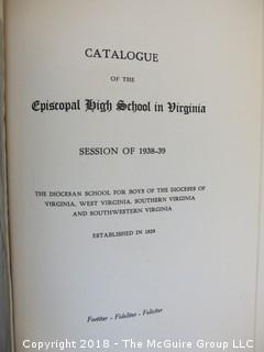 The Episcopal High School in Virginia; 1938-39