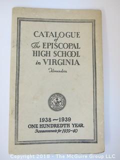 The Episcopal High School in Virginia; 1938-39