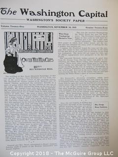 Nov 1901 "The Washington Capital"; Washington's Society Magazine