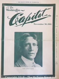 Nov 1901 "The Washington Capital"; Washington's Society Magazine