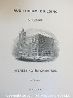 Collection of Ephemera including The Auditorium Building, Chicago