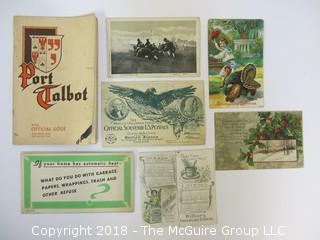 Collection of Ephemera including Thanksgiving Greetings Card