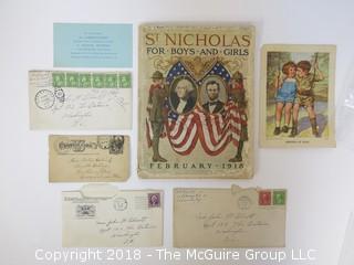 Collection of Ephemera including "St. Nicholas For Boys and Girls"