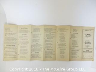 Collection of ephemera including  Song Sheet of the Clark Steamship Co. , Montreal