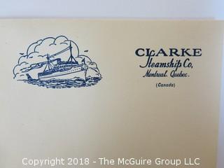 Collection of ephemera including  Song Sheet of the Clark Steamship Co. , Montreal