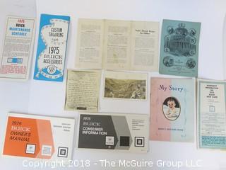 Ephemera including 1975 Buick manuals and 1887 Phamplet of the Chautauqua Press